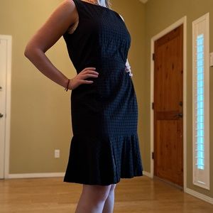 NEW YORK & COMPANY Black Eyelet Ruffle Dress